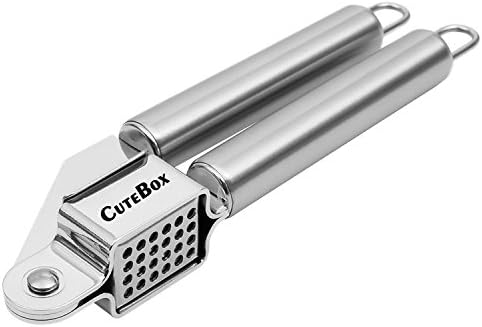 Stainless Steel Garlic Press, Heavy Duty Squeeze Tool, Use for Crush Garlic Cloves Ginger