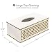 Creative Scents Diamond Lattice Tissue Box Cover Rectangular, Decorative Bath Tissues Paper Napkin Holder- Resin Rectangle Napkins Container- Bottom Slider- for Elegant Bathroom Decor