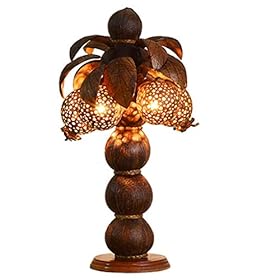 N/Z Daily Equipment Multifunctional Desk Lamp Coconut Shell Art Deco Lamps Southeast Asian Style Table Lamp Bedroom… 41rDW1qo wL. SS280