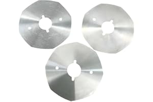 acclookss 3 Pc High speed steel Blade 65mm/70mm/90mm/100mm/110mm/125mm/ Diameter Rotary cutter blades for YJ-65/70/90/100/110