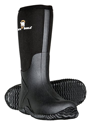 Arctic Shield Waterproof Durable Rubber Neoprene Outdoor Boots (11, Black)