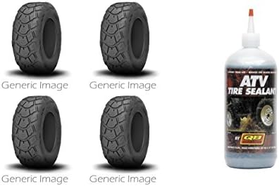 Set of 4 ATV KENDA Tires (Road Go 19x7-8 Front/Rear) with QUADBOSS Sealant