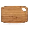 Zeller 25231 snijplank met grijpgat, bamboe, 34 x 23 x 0,8 cm