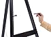 Wooden Display Easel with Height-Adjustable Pegs, 60 inches Tall - Black