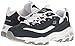 Skechers womens D'lites Looking Glass Memory Foam Lace-up Sneaker,Navy/White Lace,8.5 M US