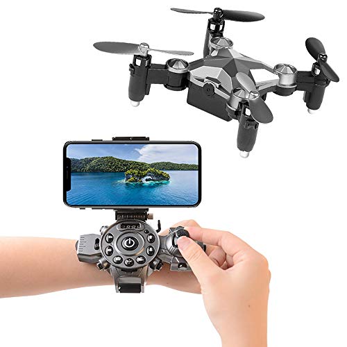 WHWYY Mini Quadcopter Drone with Camera for Beginners Pocked RC Drone with 3D Flip APP Control Headless Mode One-Key Return One Key Start/Landing Altitude Hold Function for Boys and Girls