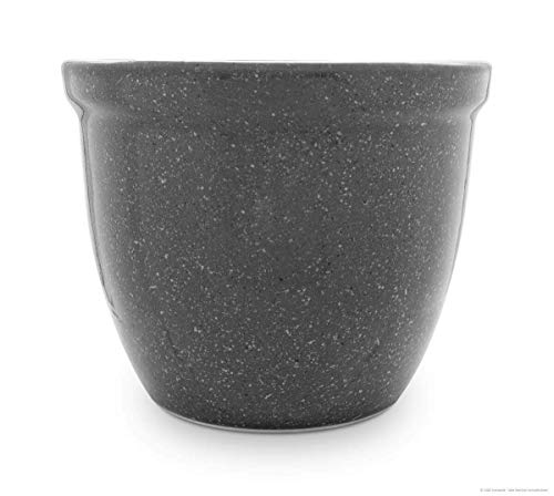 K&K Keramik Pflanzkübel Venus II, 22 x 18 cm, Granit