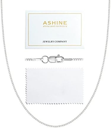 LAVU 925 Sterling Silver Box Chain Necklace for Women