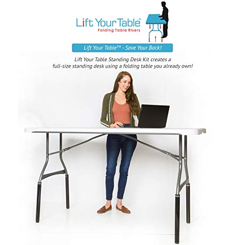 Lift Your Table Leg Extensions Standing Desk Kit for Use with