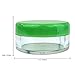 (Quantity: 50 Pieces) Beauticom 5G/5ML Round Clear Jars with GREEN Lids for Scrubs, Oils, Toner, Salves, Creams, Lotions, Makeup Samples, Lip Balms