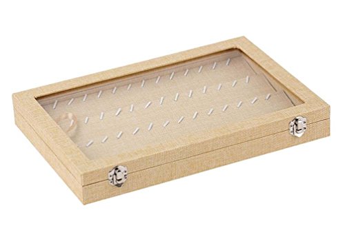 AKOOSY Ohrring Aufbewahrungsständer Aus Holz - Schmuckdisplay Für Ohrstecker & Ohrringe