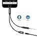 Lightning Splitter for iPhone 8/8 Plus,Headphone Adapter for iPhone 7/7 Plus,Wofalodata 3nd Generation Connector 3.5mm Audio and Charge Cable Connector Compatible for iOS 10.3(Black)
