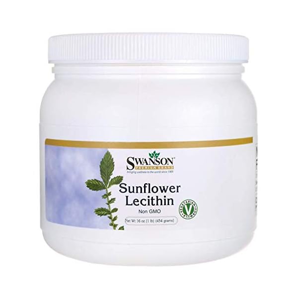 Swanson Sunflower Lecithin Brain Health Nervous System Support NonGMO SoyFree Vegetarian 16 oz
