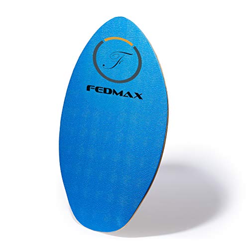 Wood Skimboard with IXPE Foam Traction, No Wax Needed Red, 30" (Up to