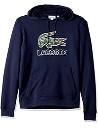 Lacoste - Sudadera con capucha para hombre de manga larga, diseño de cocodrilo cepillado