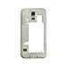 Rinbers Silver Middle Frame Bezel Chassis Rear Camera Panel Housing Replacement Part for Samsung Galaxy S5 G900F/G900H/G900A/G900T/G900V/G900P