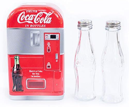 Coca-Cola Contour - Juego de salero y pimentero de cristal y caja de lata: Amazon.es: Hogar