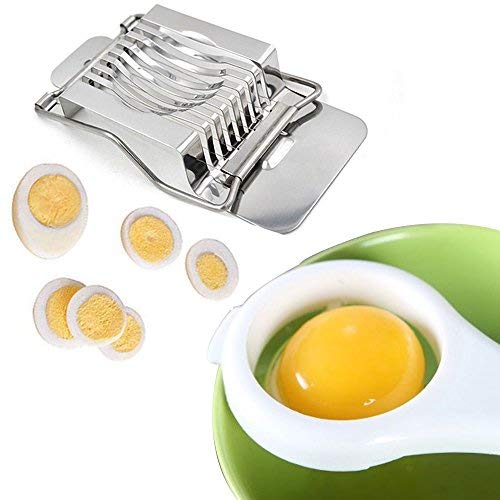 AODI Multipurpose Heavy Duty Stainless Steel Wire Egg Slicers Dishwasher Safe - Egg Yolk White Separator