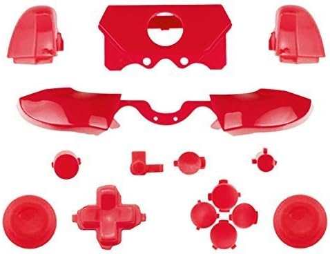 Canamite LB RB LT RT Bumper Trigger Button Set Case Cover for Xbox One Controller with 3.5mm headphones jack (red)