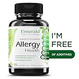 Allergy Health - with Quercetin, Bromelain & N-Acetyl Cysteine - Natural Antihistamine & Anti Inflammatory, Relief for Cough, Runny Nose, Itchy Eyes - Emerald Laboratories - 120 Vegetable Capsules