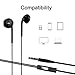 Wotmic Wired Earbuds In Ear Earphones iPhone Headphones with Mic Hands Free Talk In Line Control Black
