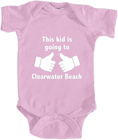 Clearwater Beach, Florida - This Kid Is Going To Clearwater Beach - Unisex Infant Baby Onesie/Bodysuit (6MOS, Pink)