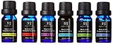 Radha Beauty Essential Oils 6 Blend set for Aromatherapy - 100% Pure Therapeutic Grade Four Thieves, Stress Free, Rest & Relax, Breathe Easy, Pure Healing, Happy Citrus, Gift Set - 6/10 ml
