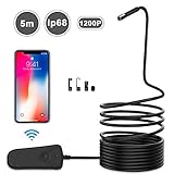 Endoscope – Borescope – Inspection Camera – Wireless Endoscope Borescope – Snake Camera iPhone 6 7 8 X IOS Android Windows – USB Endoscope Camera – WIFI Waterproof Automotive Vehicle Bore Digital HD