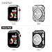 [2 Pack] Goton Bumper Case for Apple Watch 38mm, [No Screen Protector] Slim Soft TPU Shockproof Case Cover Bumper Protector Accessories for iWatch Series 3/2/1, 38mm Clear+Black