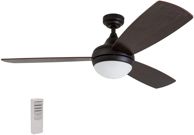 Prominence Home 80036 01 Calico Modern Contemporary Led Ceiling Fan With Remote Control 52 Inches Energy Efficient Cased White Integrated Light