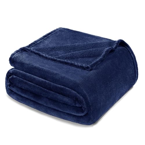 Exclusivo Mezcla Fleece Blanket King Size for Bed, Super Soft and Warm, All Season Use, Cozy, Plush, Lightweight, 230x265 CM, Navy Blue โ image 1