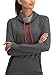 DRY FIT Pullover Sweatshirt for Women – Fleece Cowl Neck Sweater Jacket - Zip Pockets and Thumbholes