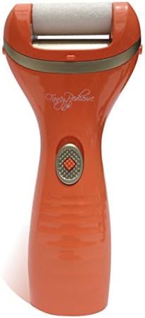 Callus Remover Pedicure Tools Kit for Feet + 2 Refill Rollers - Cordless Electronic File Healthy Sexy Smooth Foot Hand - Orange