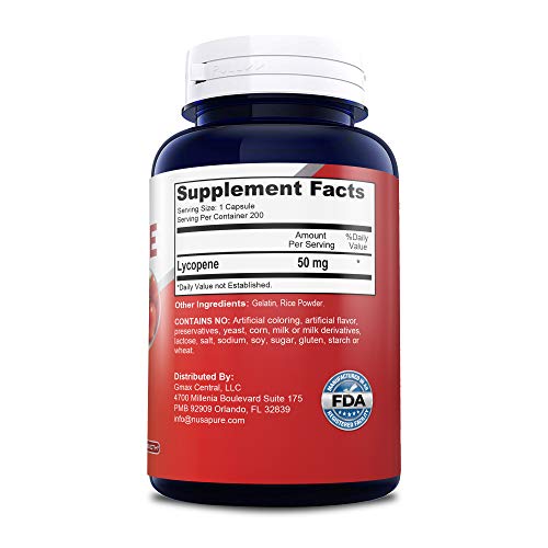 Lycopene 50MG 200 Capsules (Non-GMO & Gluten Free) Antioxidant Natural Tomato Great for Prostate Hea - //medicalbooks.filipinodoctors.org