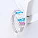 CiNily Women's Opal Rings, Create White Blue Pink Fire Opal Silver Plated Gemstone Ring Size 6