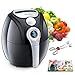 Air Fryer,Blusmart Electric Air Fryer, 3.4Qt/3.2L 1400W, LED Display, Hot Air Fryer,Healthy Oil Free for Multifunctional Cooking/Baking (Recipes & Kitchen Tongs Included)