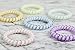 [SHUGOS] Spiral Hair Ties, Cute Tele Phone Ponytail Holder Plastic Coil Bands for Women (6 Pack) Pastel Palette
