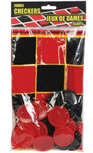 25 Piece Plastic Jumbo Checkers Game Set