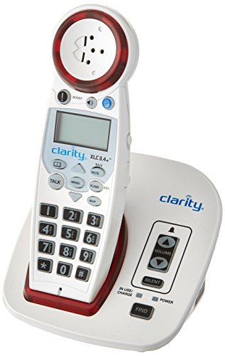 Clarity 59234.001 DECT 6.0 Extra-Loud Big-Button Speakerphone with Talking Caller ID, White, 3.6