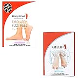 Baby Foot Holidays Bundle Gift Exfoliant Foot Peel, Lavender Scented and Moisturizing Foot Mask Unscented, 2.4 Fl. Oz