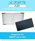 Idylis HEPA Air Purifier Filter & Carbon Filter, Fits Idylis Air Purifiers IAP-10-200, IAP-10-280, Model # IAF-H-100C, by Think Crucial