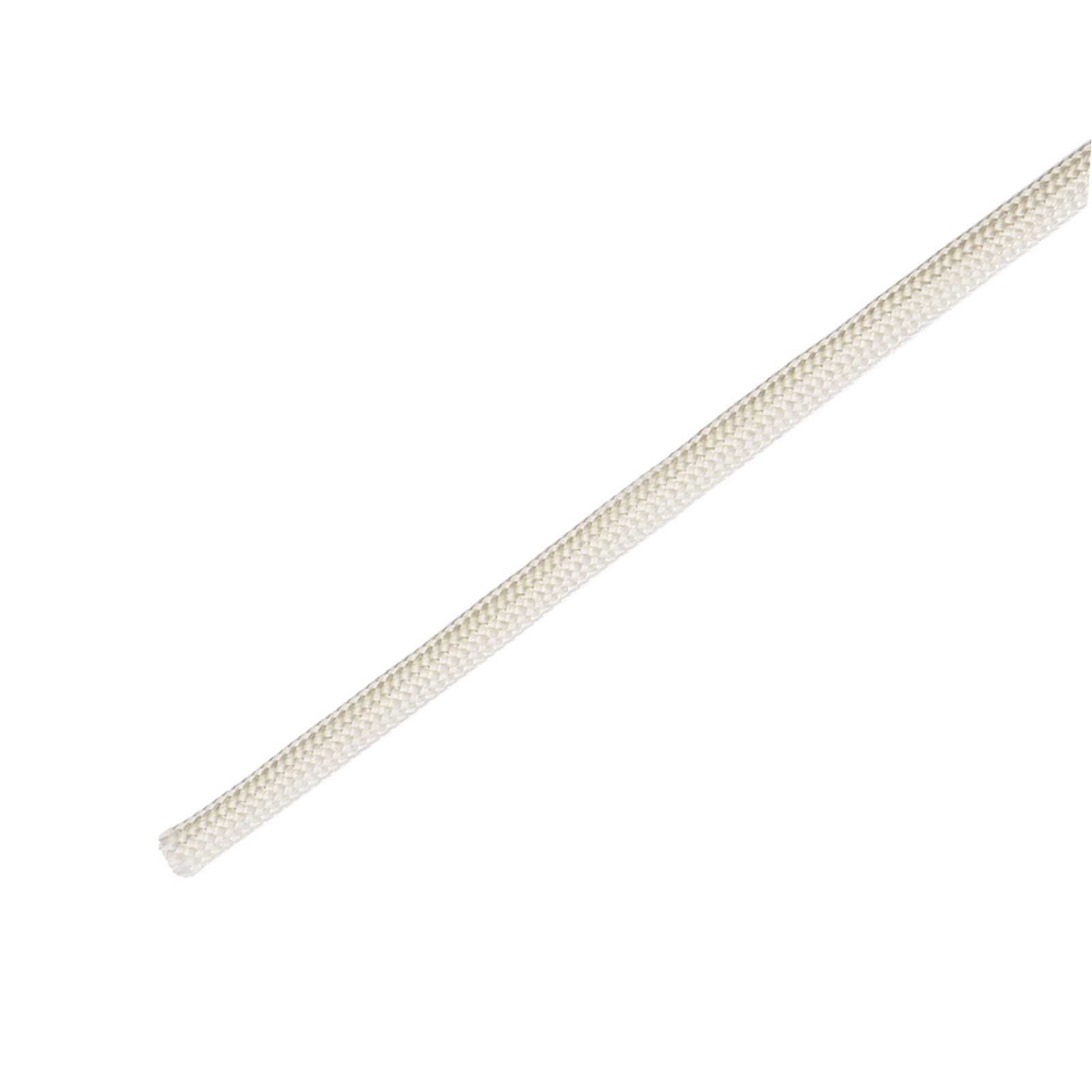 DMiotech 1Pcs 10m-2.50mm White Fiberglass High Temperature Sleeving Insulation Tubing for Cable Protection — image 1