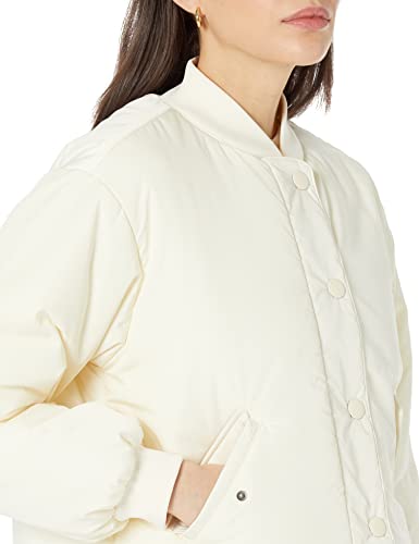AMAZON ESSENTIALS WOMEN’S RELAXED-FIT RECYCLED POLYESTER PADDED CROPPED BOMBER JACKET (AVAILABLE IN PLUS SIZE) (PREVIOUSLY AMAZON AWARE), IVORY, 4X