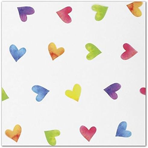 Rainbow Hearts Polypropylene Film Rolls, 30" x 100'