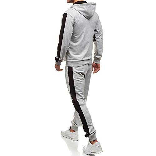 image for Selinora - Sport Clothes Men's 2 Piece Tracksuit Set, Zipper Hoodie Co