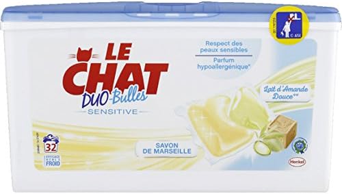 Le Chat Duo Bulles Sensitive Lessive Au Savon De