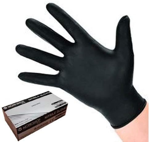 Black Nitrile Gloves Medium - 100 by Workshop Plus