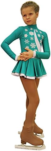 IceDress Figure Skating Dress - Snowflake (Mint and White)