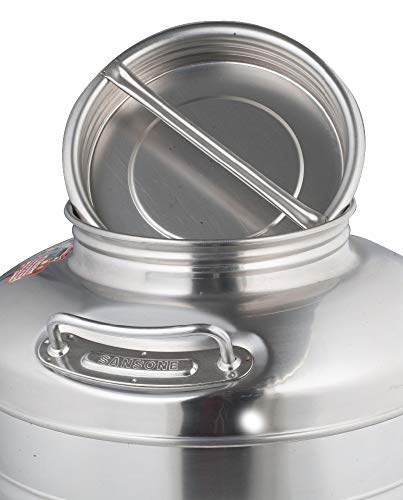 Sansone NSF Stainless Steel Water Dispenser Container with Spigot, 3.96 gallon jug (15 Liter)