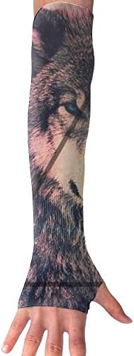 Wolf Cooling Arm Compression Long Sleeve Sun Guard - For Women, Men, Kid &amp; Youth - For Outdoor Cycling Bicycle